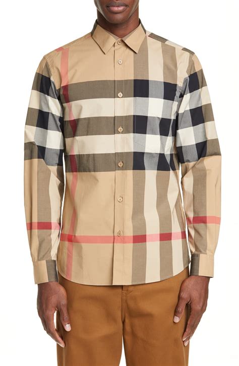 button up burberry shirt|Burberry designer button down shirts.